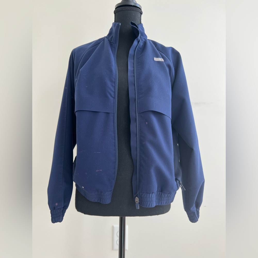 Figs XS Navy Sydney Scrub Jacket
